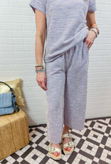 J.HOFFMAN'S Boucle Textured Knit Top & Wide Cropped Pants