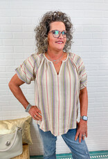J.HOFFMAN'S Party Time Striped Top