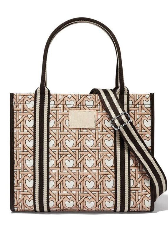 Woven Hearts Canvas Carryall