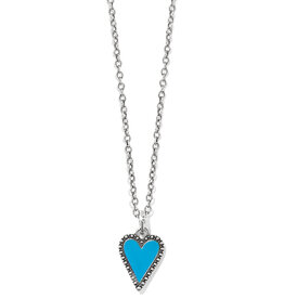 Dazzling love Petite Heart Necklace in Teal