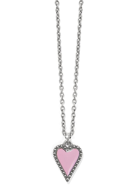 Dazzling Love Petite Heart Necklace in Blush