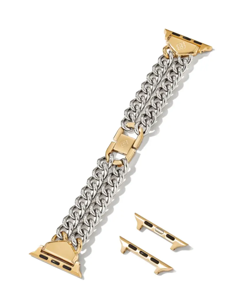 KENDRA SCOTT Whitley Double Chain Watch Band Two Tone S/M