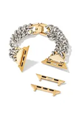 KENDRA SCOTT Whitley Double Chain Watch Band Two Tone S/M