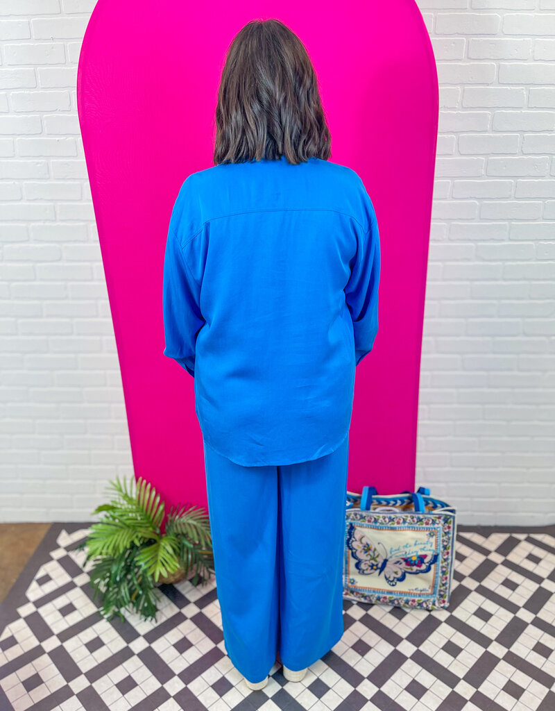 J.HOFFMAN'S Vivienne Top & Pant Set - Bleu Electrique
