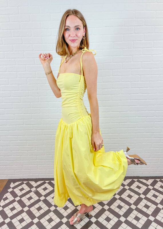 J.HOFFMAN'S Alexa Puffball Dress - Yellow