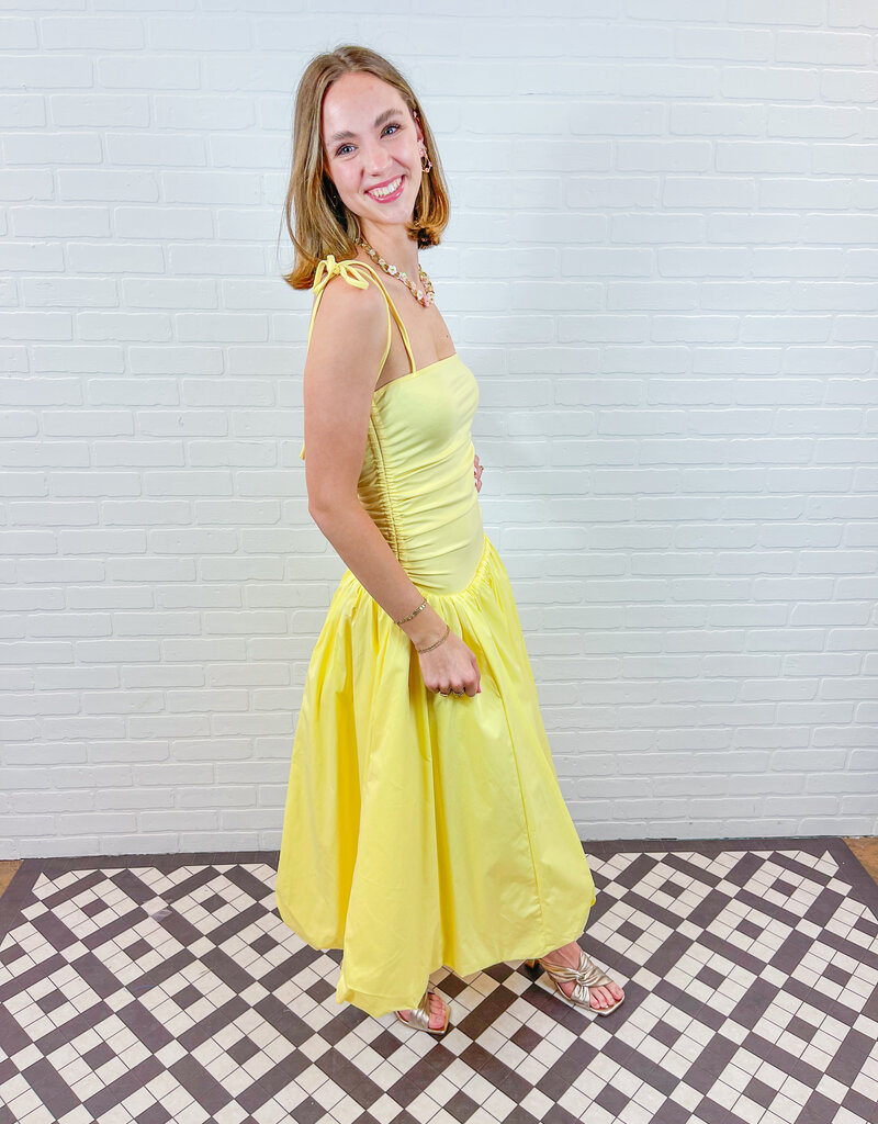 J.HOFFMAN'S Alexa Puffball Dress - Yellow