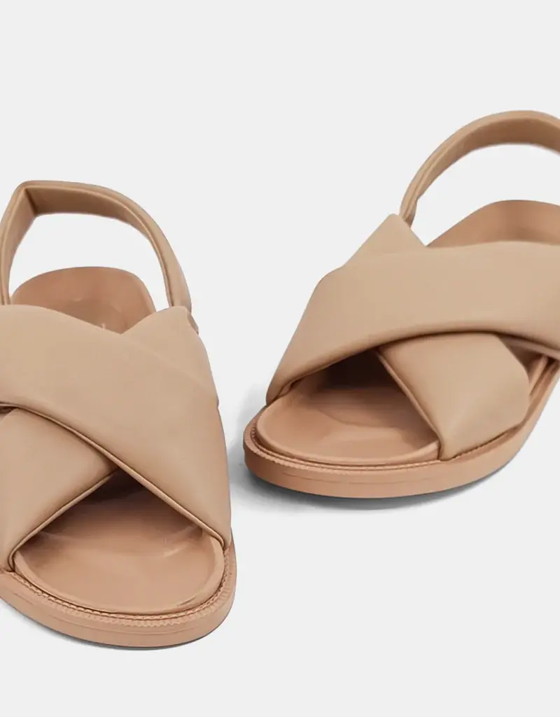 J.HOFFMAN'S Delta Criss Cross Sandal - Nude