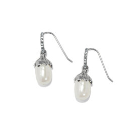 Everbloom Pearl Drop French Wire in Silver