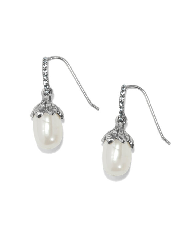 Everbloom Pearl Drop French Wire in Silver