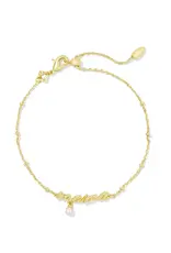 KENDRA SCOTT Mama Script Delicate Chain Bracelet