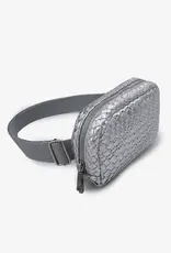J.HOFFMAN'S Everleigh Woven Belt Bag - Silver