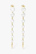 J.HOFFMAN'S Perfect Pearl 7-Drop Spike Earrings