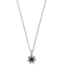 Everbloom Sunflower Garnet Necklace