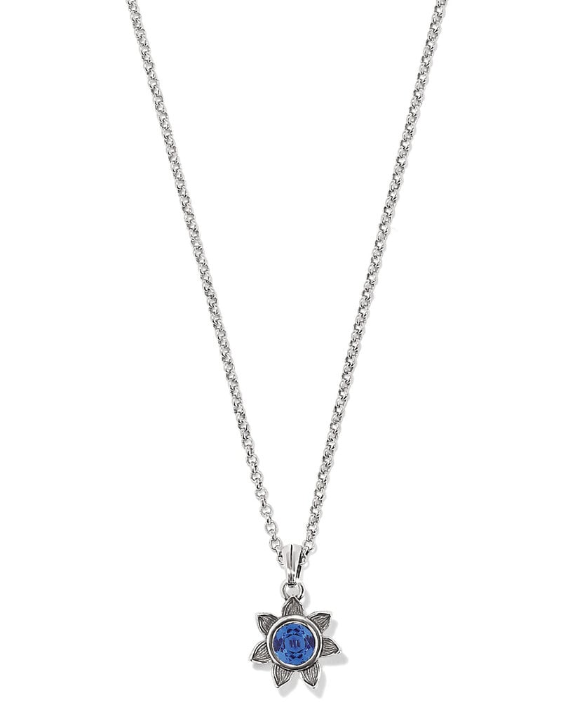 Everbloom Sunflower Sapphire Necklace