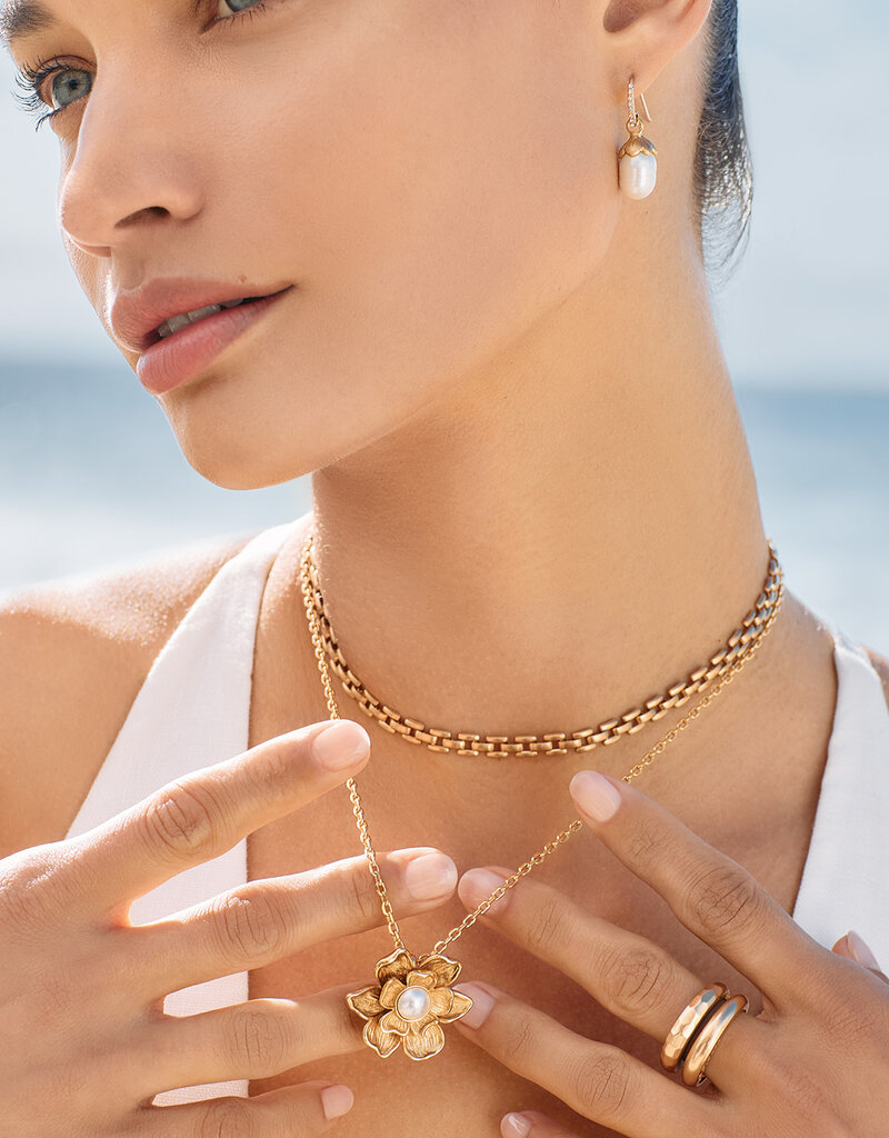 Everbloom Pearl Drop French Wire in Gold