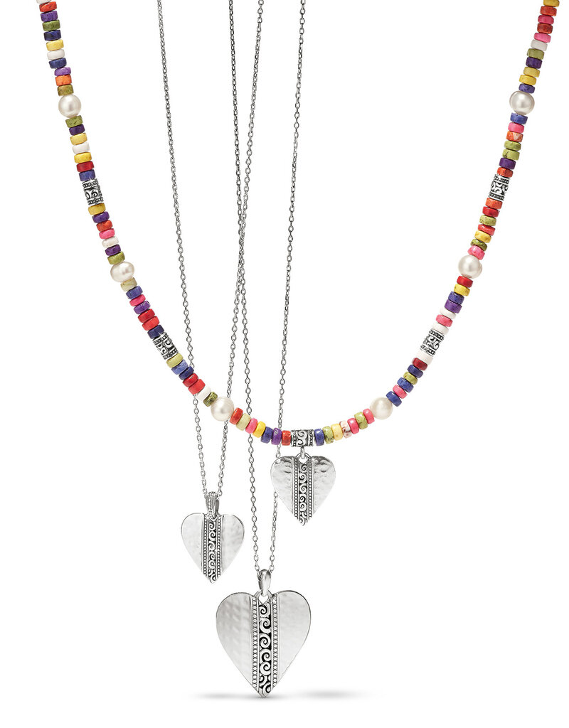 Mingle Medley Beaded Heart Necklace