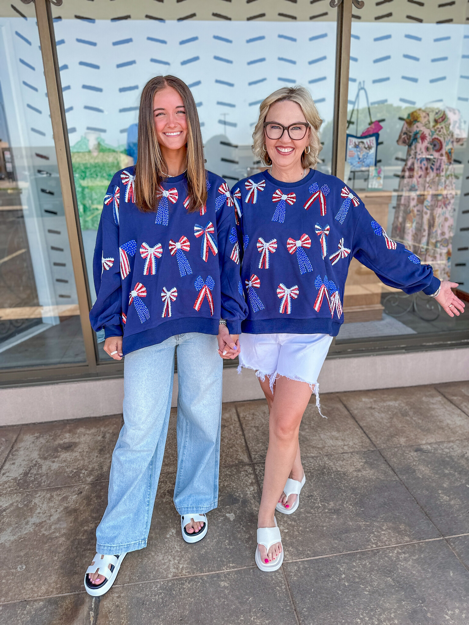 Red white and blue sweatshirt best sale