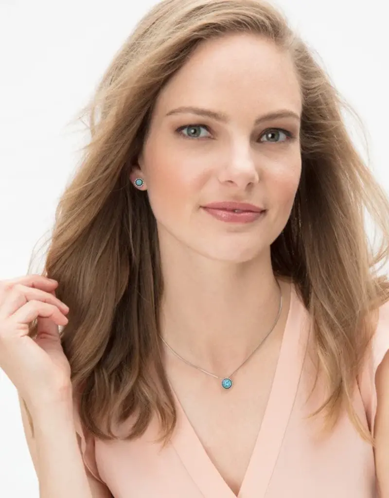 Twinkle Necklace in Blue Zircon