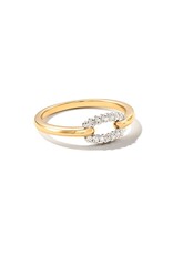 KENDRA SCOTT Elisa Interlocking Band Ring in White Diamond