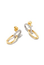KENDRA SCOTT Elisa Interlocking Drop Earring in White Diamond