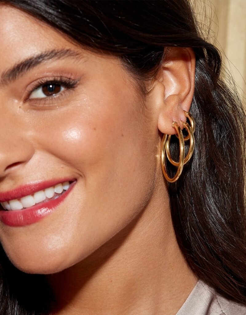 KENDRA SCOTT Tube Medium Hoop Earring