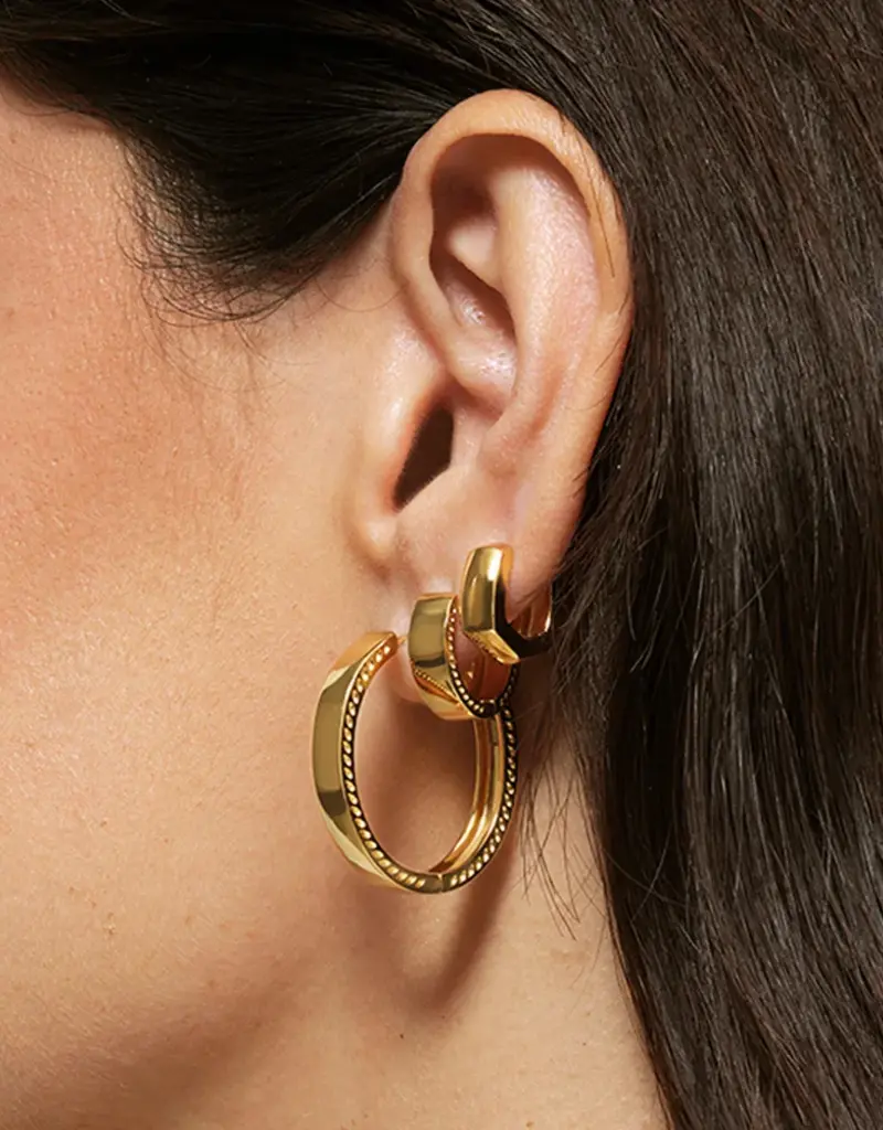 KENDRA SCOTT Flat Medium Hoop Earring