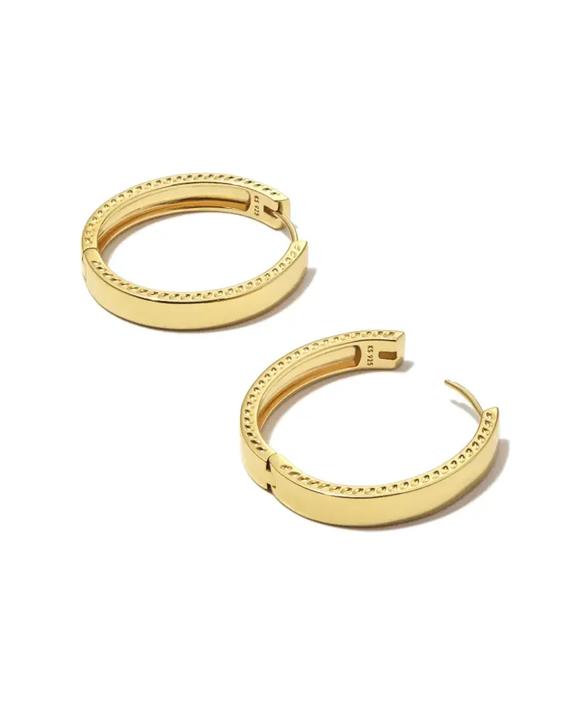 KENDRA SCOTT Flat Medium Hoop Earring