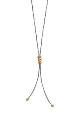 Interlok Twist Two Tone Lariat Necklace