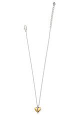 Precious Heart Two Tone Petite Necklace