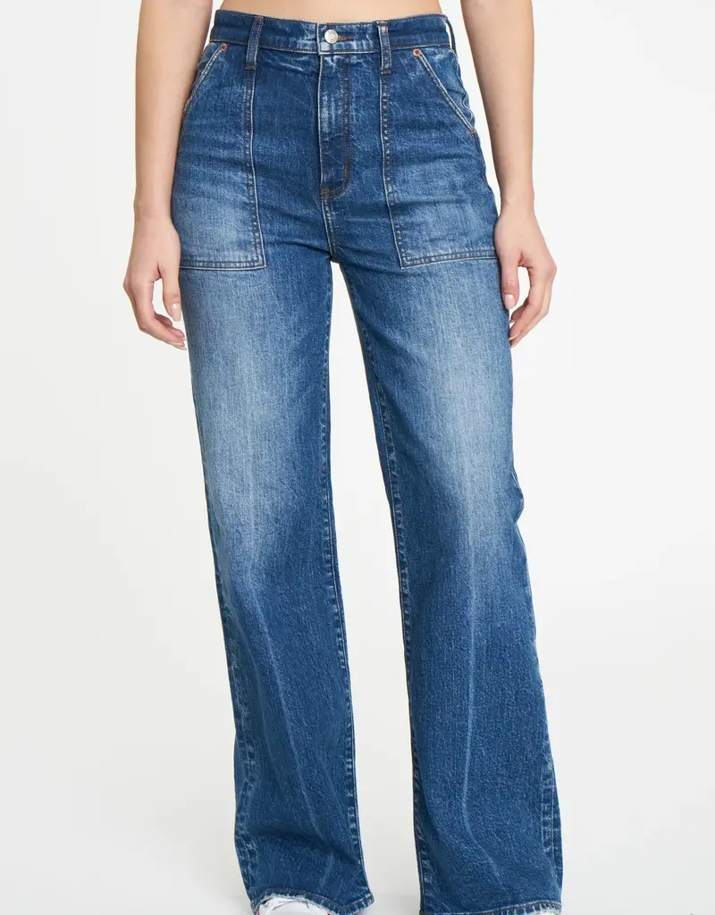 J.HOFFMAN'S Far Out Patch Pocket High Rise Wide Leg Jean