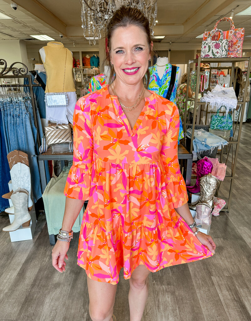 J.HOFFMAN'S Laguna Dress - Paradise Calling Orange