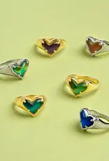 KENDRA SCOTT Framed Ari Heart Band Ring