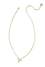 KENDRA SCOTT Pearl Letter Pendant Necklace