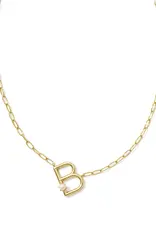 KENDRA SCOTT Pearl Letter Pendant Necklace