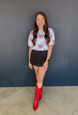 J.HOFFMAN'S Texas Tech Sequin Repeater Top