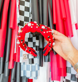 J.HOFFMAN'S Charleigh Headband - Red/Blk