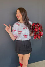 J.HOFFMAN'S Texas Tech Sequin Repeater Top