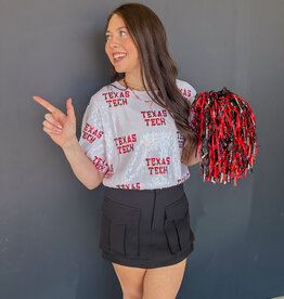 J.HOFFMAN'S Texas Tech Sequin Repeater Top