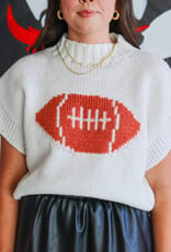 J.HOFFMAN'S Football Rib Sleeveless Sweater