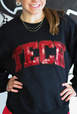 J.HOFFMAN'S Queen of Sparkles Tech Sequin Sweatshirt