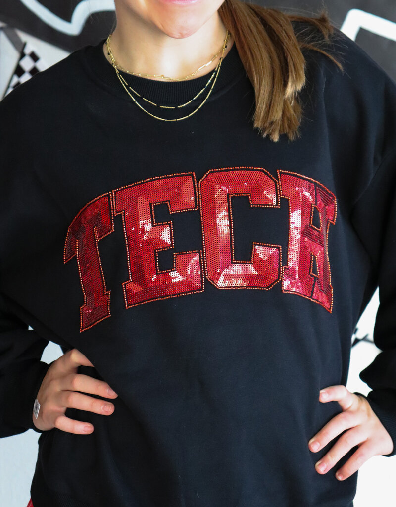 J.HOFFMAN'S Queen of Sparkles Tech Sequin Sweatshirt