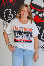 J.HOFFMAN'S Queen of Sparkles Red Raider Texas Tech Vintage Tee