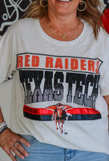 J.HOFFMAN'S Queen of Sparkles Red Raider Texas Tech Vintage Tee