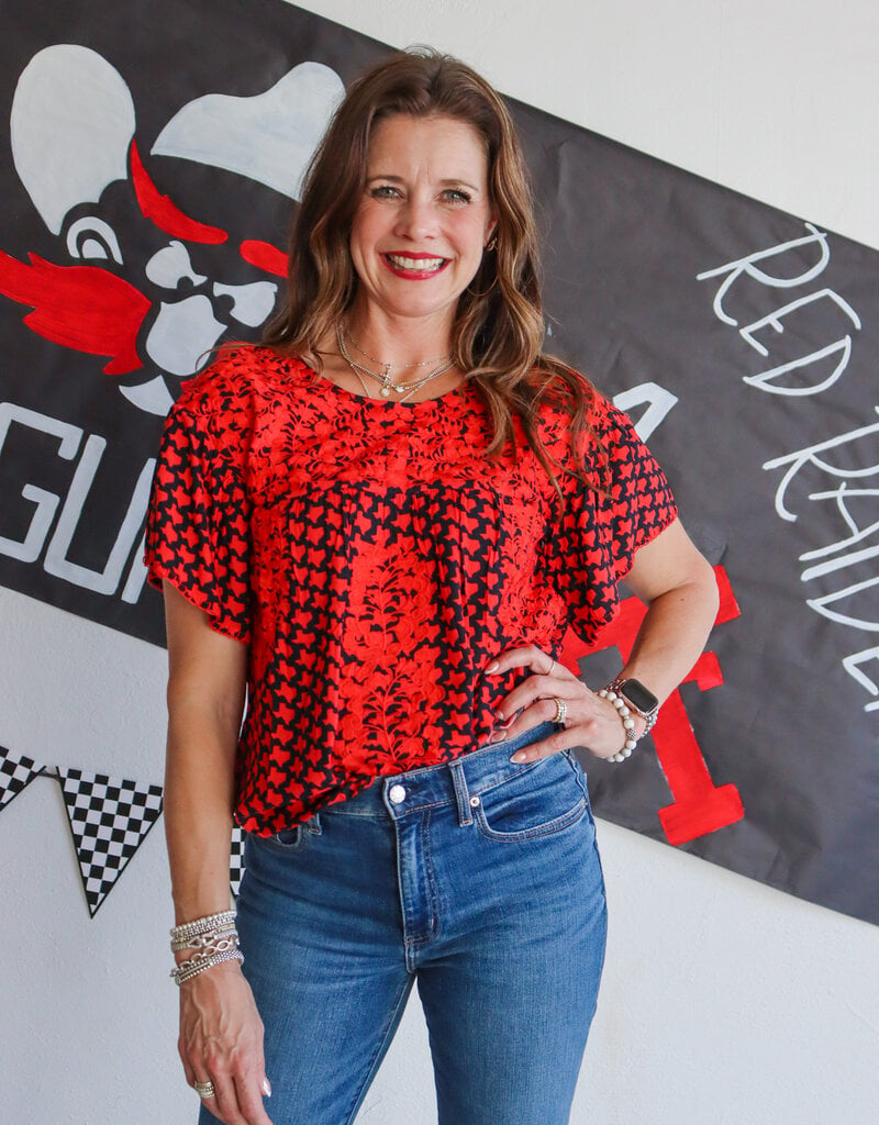 J.HOFFMAN'S State of Mind Top - Red/Blk