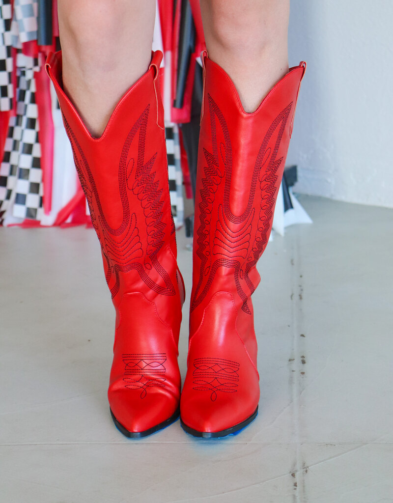 J.HOFFMAN'S Zayda Boots - Red