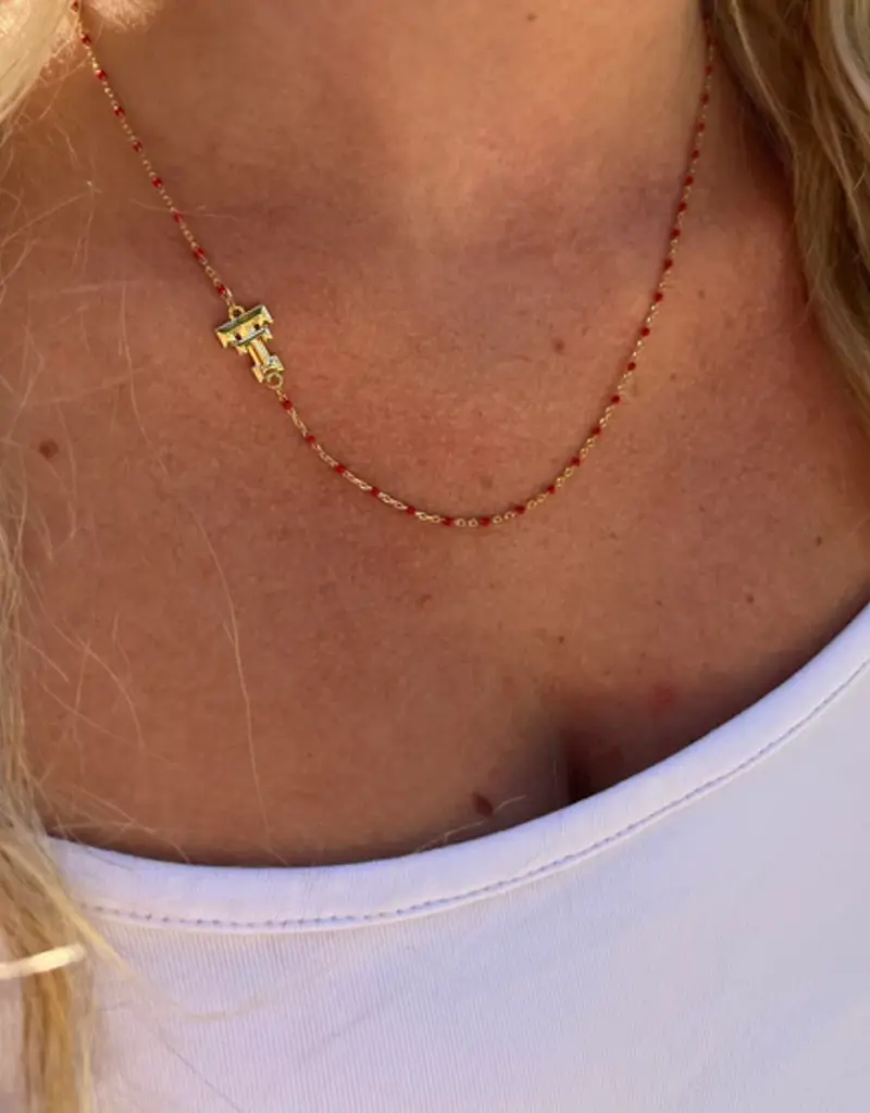 J.HOFFMAN'S Texas Tech Side Necklace