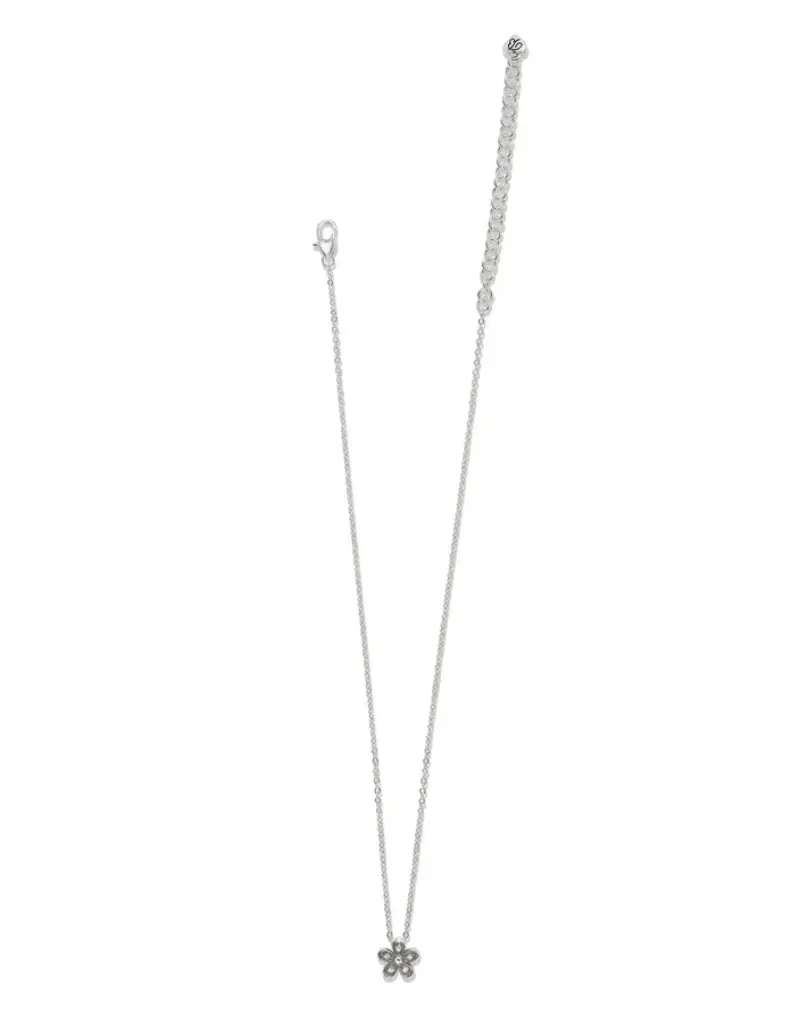 Enchanting Flower Necklace in Silver