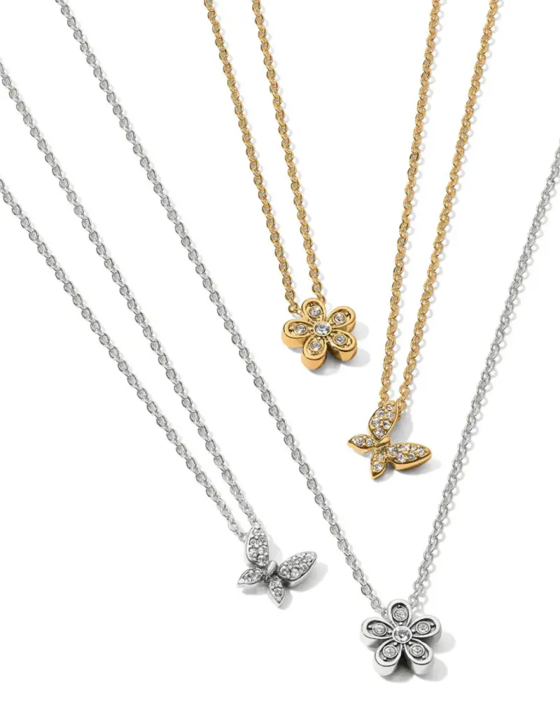 Enchanting Flower Necklace in Silver