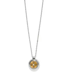 Mosaic Round Two Tone Necklace