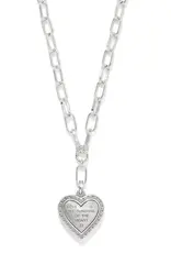 Mosaic Heart Two Tone Necklace